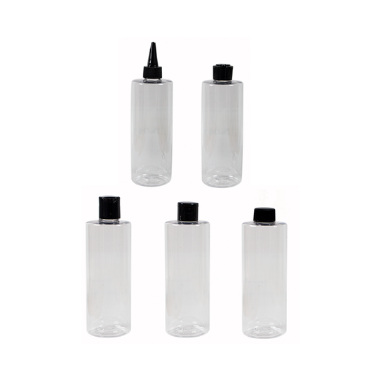 350ML Clear Bottle + 5 Caps